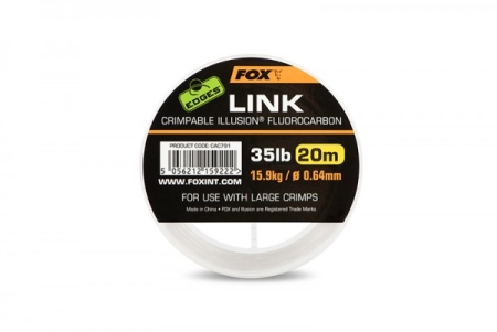 Fox Edges Fluorocarbon Link 25lbs Crimpable 20m (0,53mm)