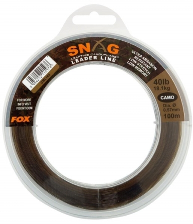 Fox Snag Leader Camo 40lbs (0,57mm)